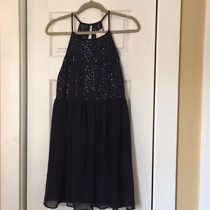 Ya Los Angeles Navy Blue Sequin Dress